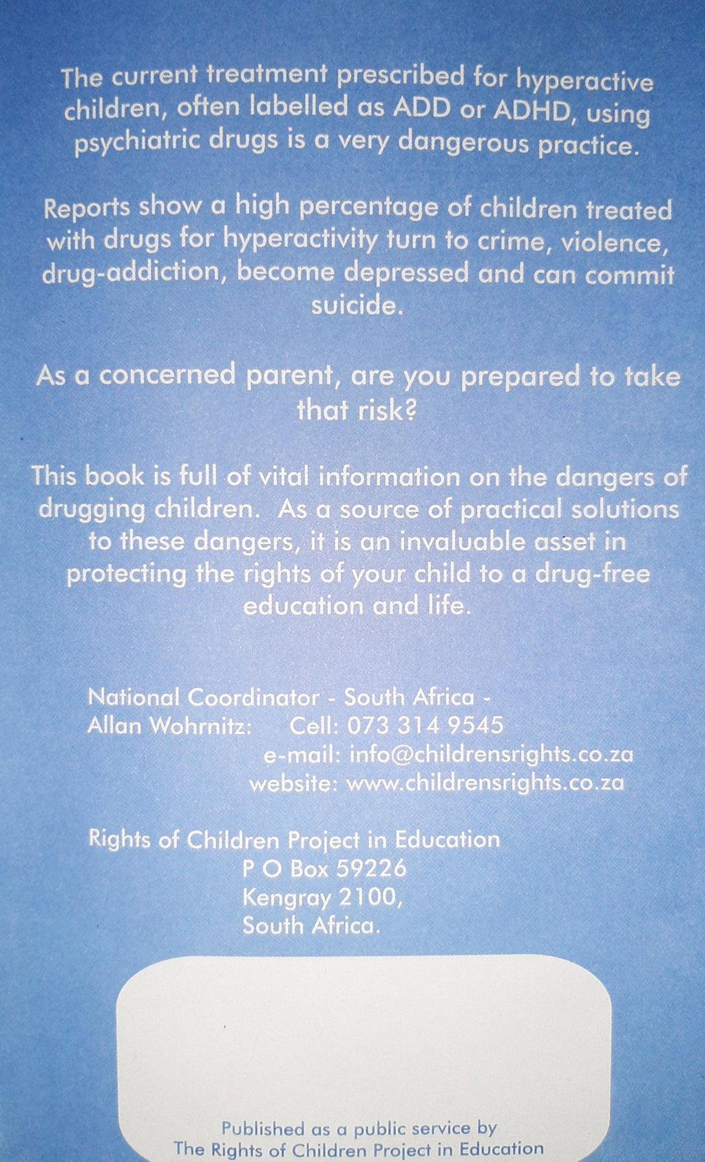 Rights Of Children in Education Information Book - Supa Boost Health