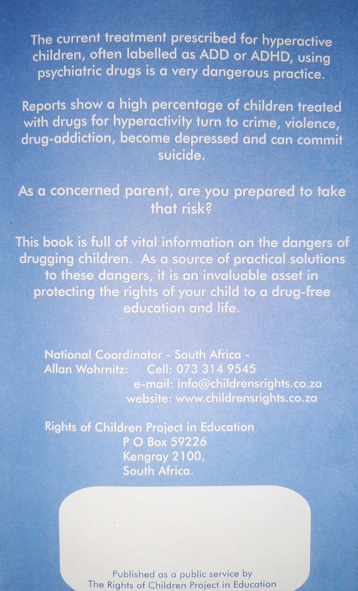Rights Of Children in Education Information Book - Supa Boost Health