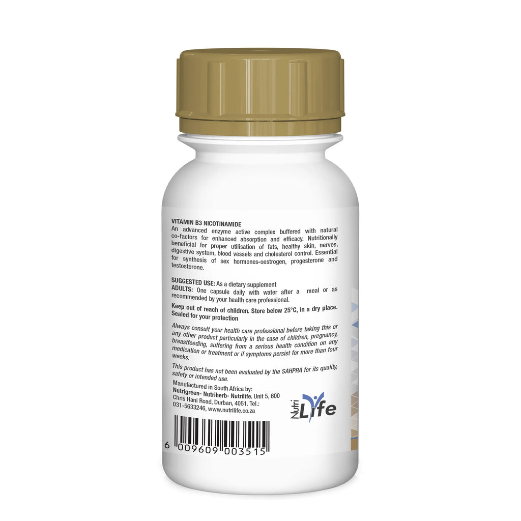 Vitamin B3 - Non-flush Niacin/ Nicotinamide - 250mg - Supa Boost Health
