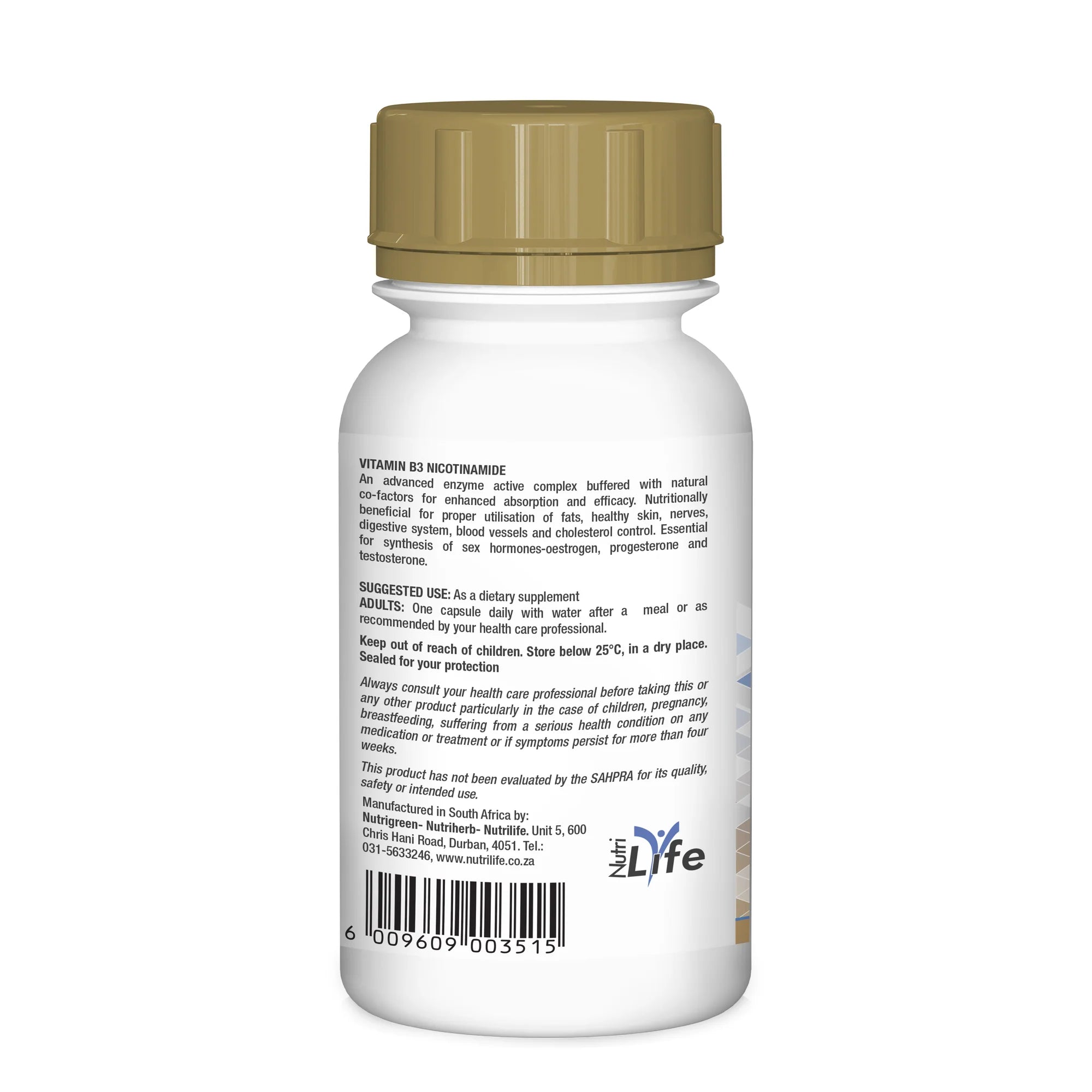Vitamin B3 - Non-flush Niacin/ Nicotinamide - 250mg - Supa Boost Health
