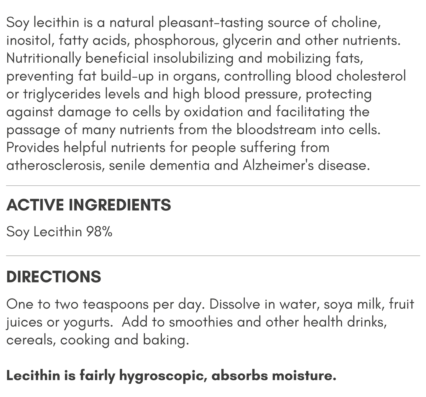 Lecithin Granules