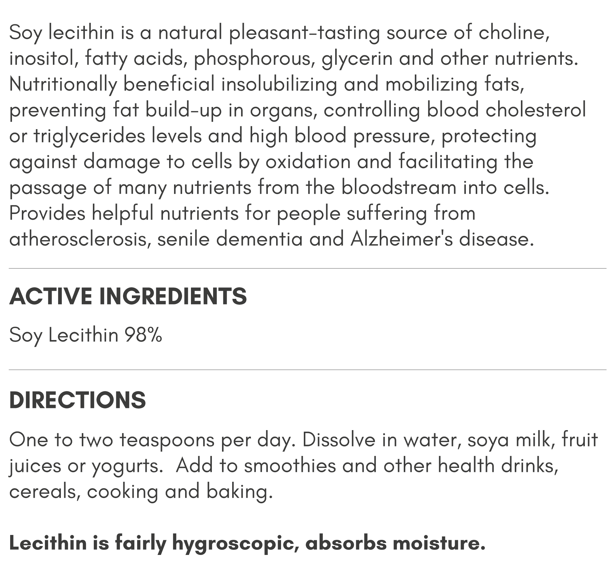 Lecithin Granules - Supa Boost Health